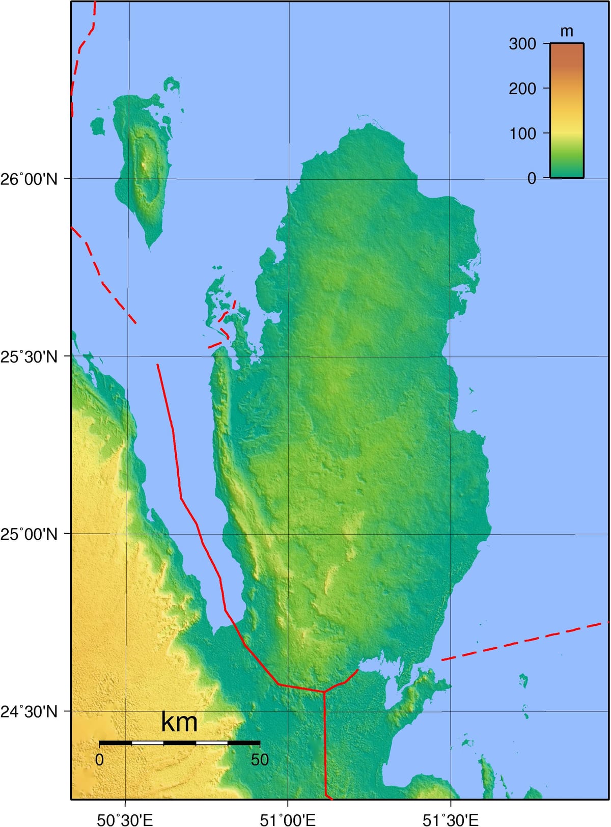 Peta qatar geografi
