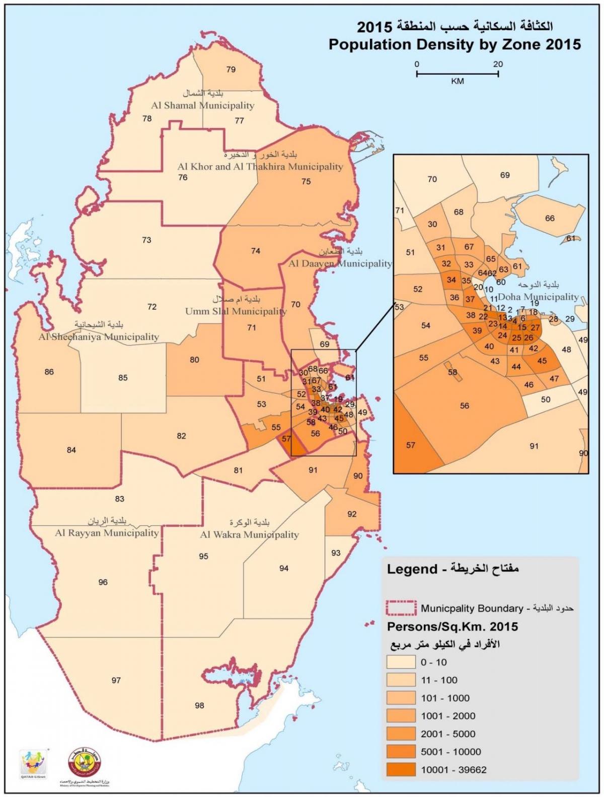 Peta qatar penduduk