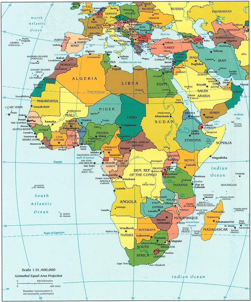 Peta afrika qatar