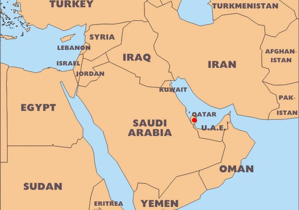 peta dunia qatar lokasi