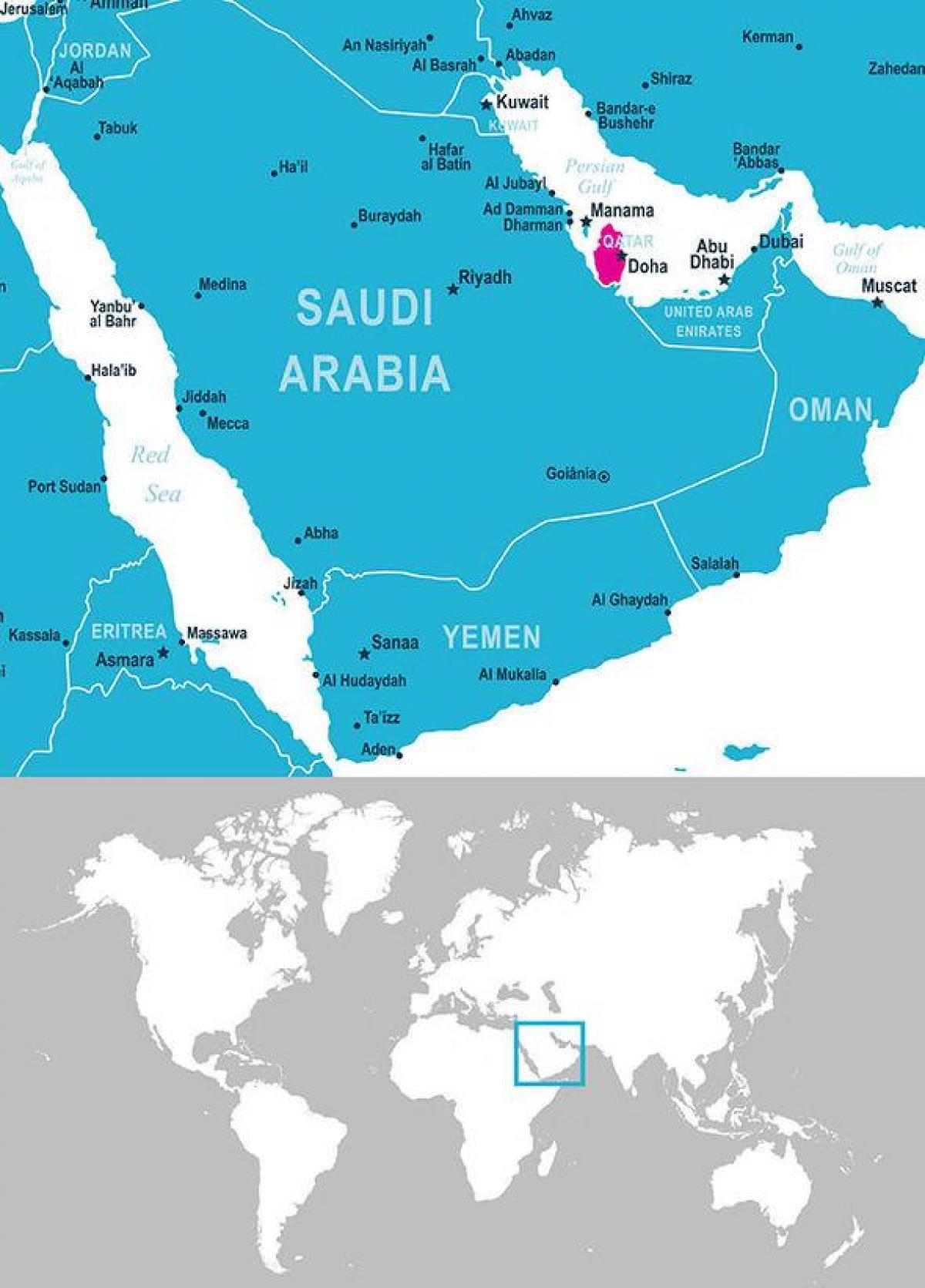 Peta lokasi qatar