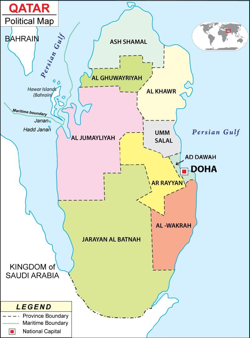 peta qatar rantau