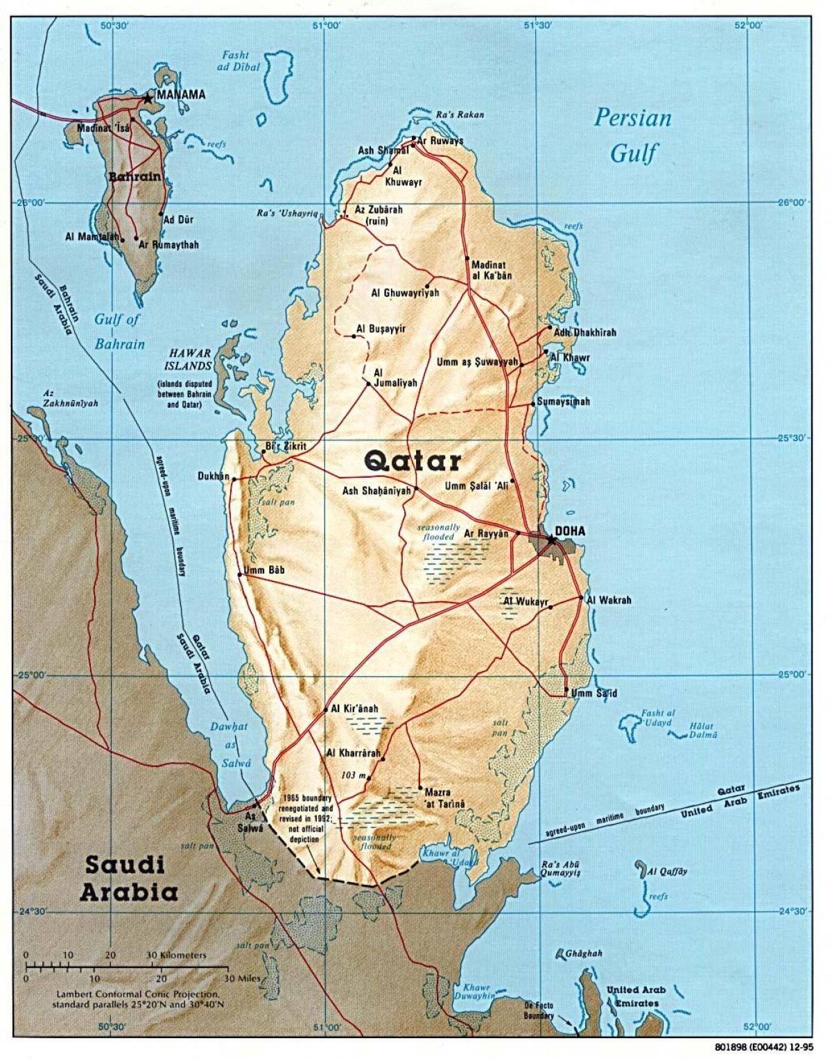 qatar penuh dengan peta