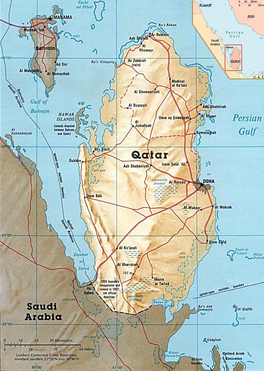 Peta qatar pulau-pulau